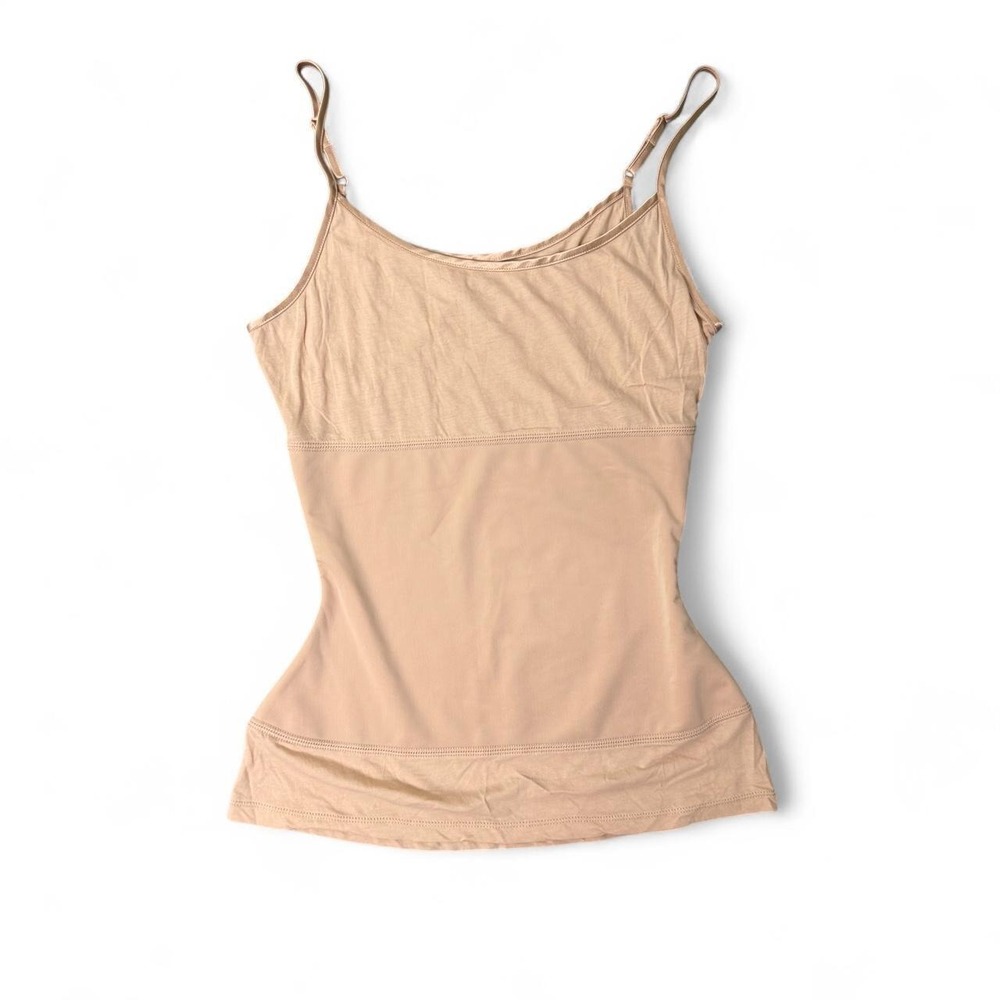 NWOT Y2K Yummie Tummie by Heather Thomson beige tank top womens size M Reg - Picture 2 of 6